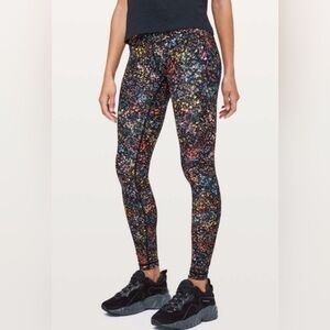 Lululemon Wunder Under Hi-Rise 28" Inseam Sz 4 Flowerescent Multicolor Yoga Run
